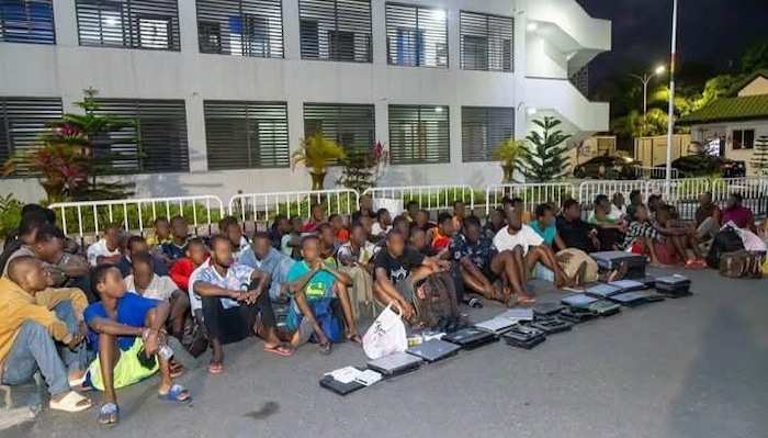 Ghana Police Rescue 57 Nigerians From Cybercrime And Human Trafficking Syndicate In Accra