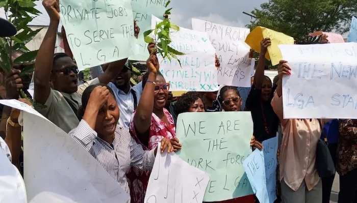 Rivers Council Workers Protest Unpaid Salaries
