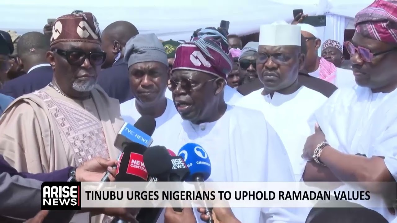 Tinubu At Lagos Eid Ground Prays For Peace, Urges Unity Among Nigerians