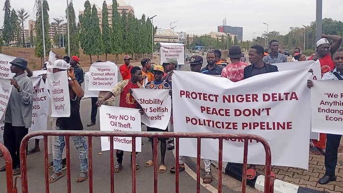 Pro-Tompolo Protesters Storm NASS, Oppose Pipeline Contract Decentralisation
